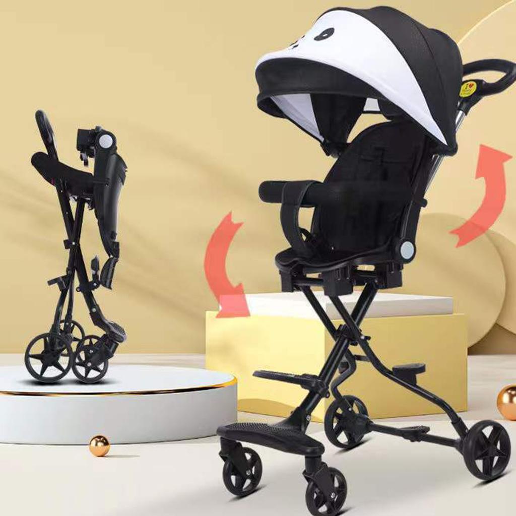 Детская коляска, складная, легкая, для новорожденных, с солнцезащитным козырьком, универсальное переднее колесо для