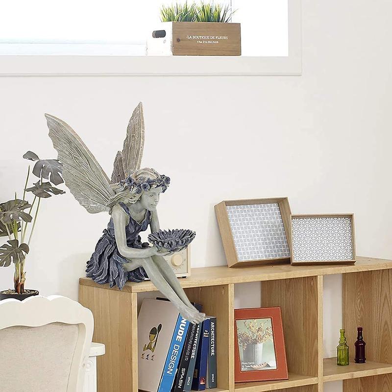 Статуя феи, орнамент из смолы, украшение для сада, фигурка ангела, мирная молитва, скульптура для девочек, ремесло, Ретро, украшение для рабочего стола