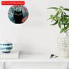 1 шт. 2d плоская круглая деревянная доска с надписью Deroro Welcome Black Cat Floral Season Sign - 20 см для улицы, крыльца, фермерского дома, дома, настенного декора