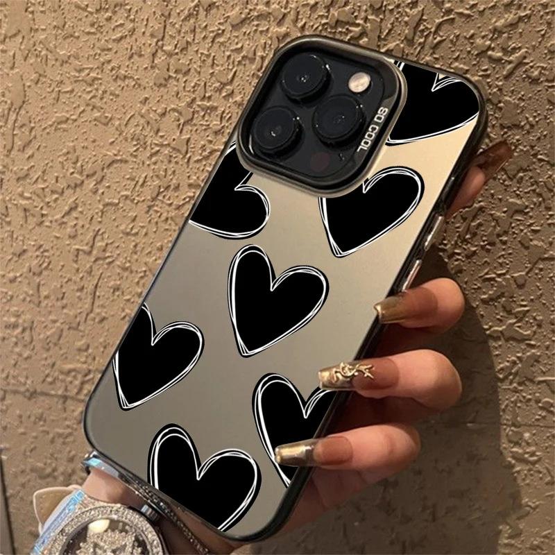 Чехол для телефона IPhone 17 Pro в форме сердца, 16E/15/14/13, вырезанный лазером, Apple 11Xs Max/plus