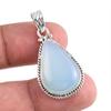 Natural Aqua Chalcedony Gemstone Handmade 925 Solid Silver Pendant 1.50'' U9t08