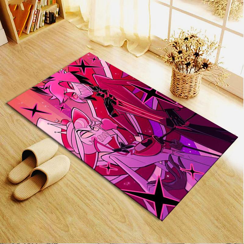 2025 New Hazbin Hotel Alastor anime Carpet Rug for Living Room Bedroom Home Sofa Decoration,Kids play Non-slip Floor Mat 32