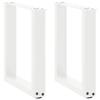 VidaXL Coffee Table Legs U-Shape 2 Pcs White 28 X (42-43) Cm Steel 4013149