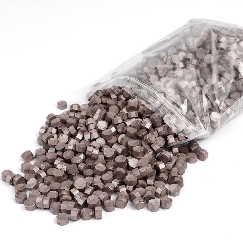 Pearlescent Iridescent Sealing Wax Stamp Set with Octagonal Wax Granules