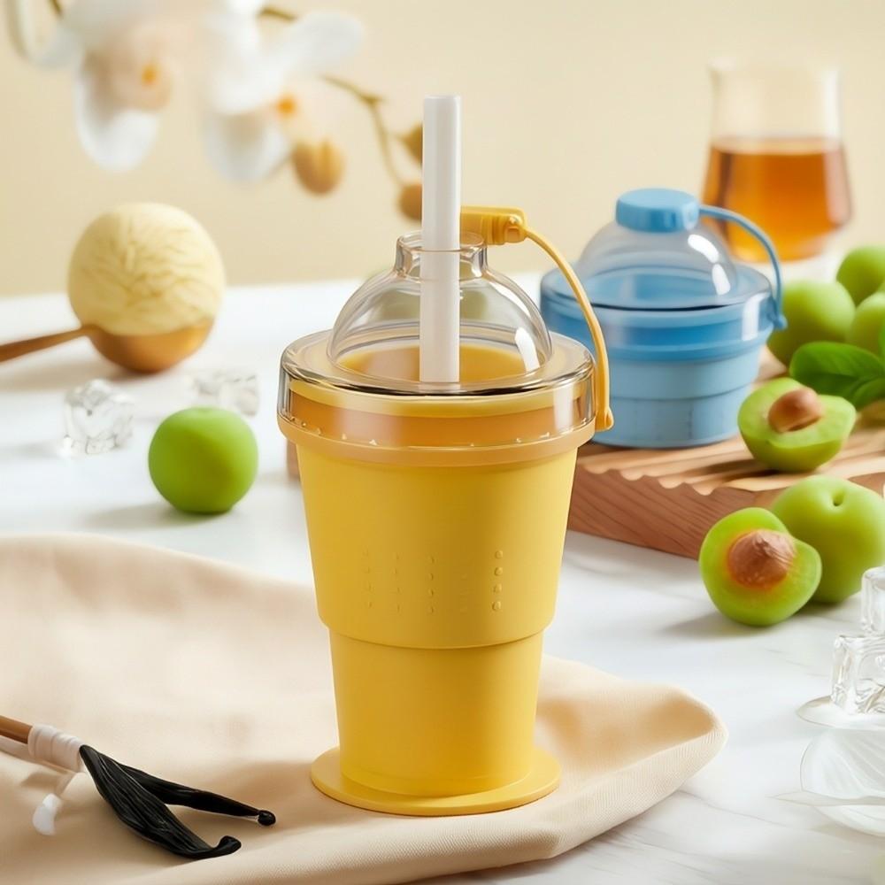 Leak-Proof Foldable Ice Ball Cup 2 in 1 Ice Cube Kettle Ice Maker & Drinking Cup Summer Outdoor