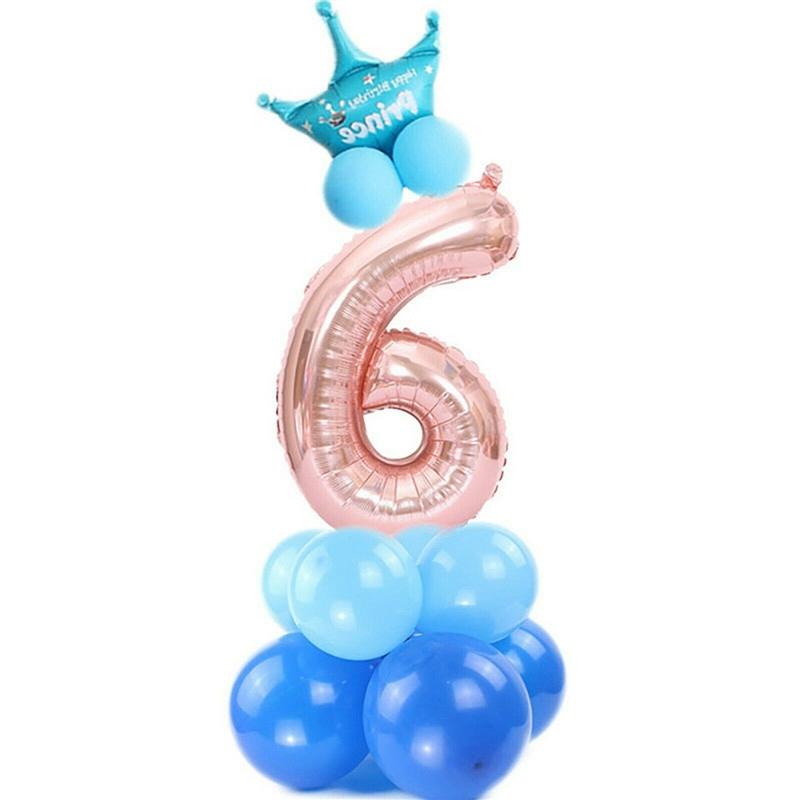 Комбинированный набор из алюминиевой пленки, воздушный шар, украшение на день рождения, свадебные украшения, башня из воздушных шаров с номером