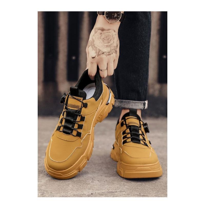 Low Top Slip On Rotating Button Waterproof Casual Sports Shoes For Men