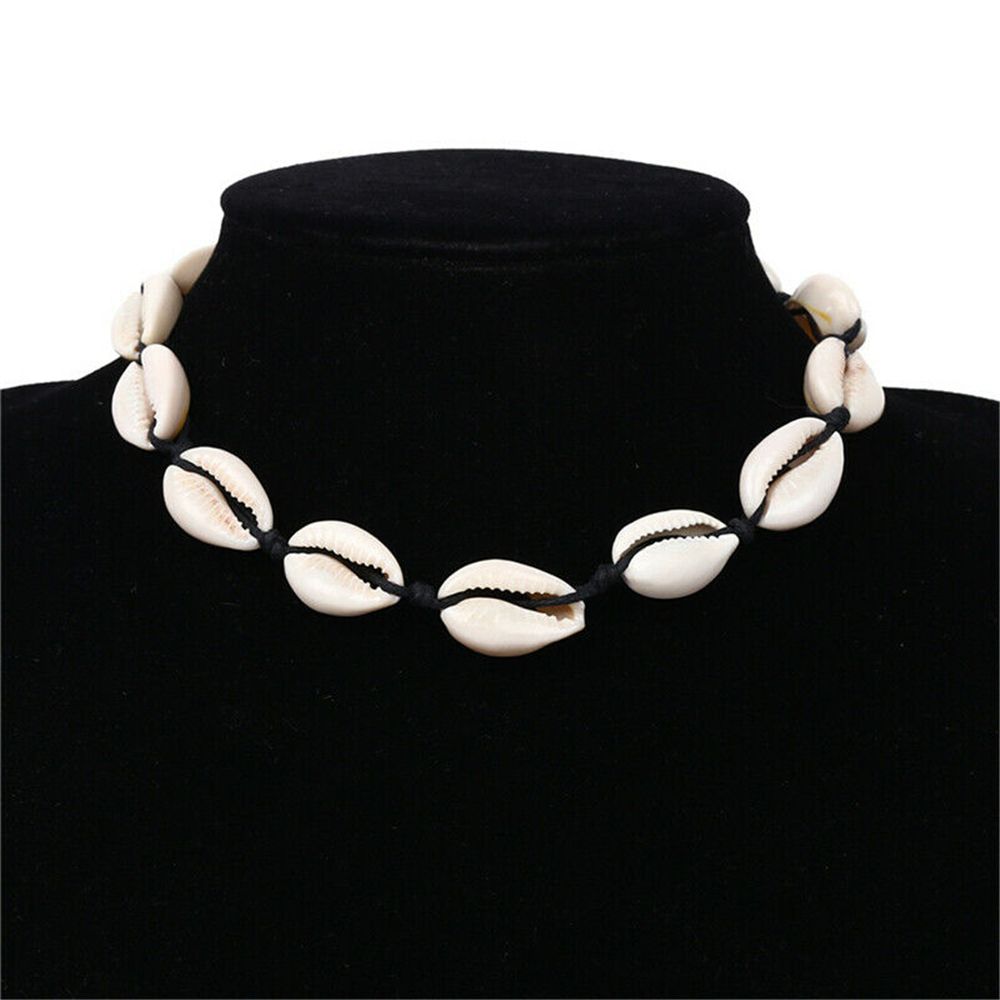 New Jewelry Choker Beach Bohemia Boho Cowrie Shell Necklace Natural Braided Handmade