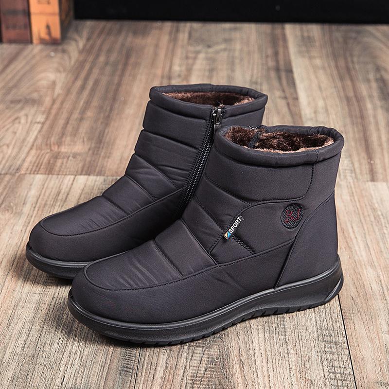 New 2024 Thick Plush Winter Boots Women's Non-slip Waterproof Snow Boots Women's Flat Heel Warm Cotton Shoes