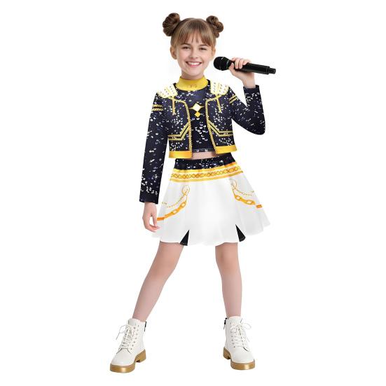 Детский костюм охотника на демонов для выступлений на Хэллоуин, косплей-наряды для танцевальной сцены, ролевых игр, мягкая, удобная, яркая сценическая одежда для рождественских вечеринок