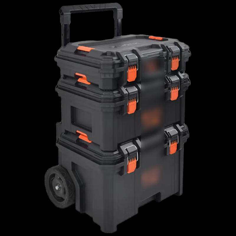 Xiang Zhi Lv Набор из 3-х прочных штабелируемых ящиков для инструментов