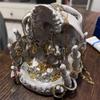 Готический Держатель для колец из смолы в виде черепа с многофункциональным использованием в качестве подставки для украшений или пепельницы