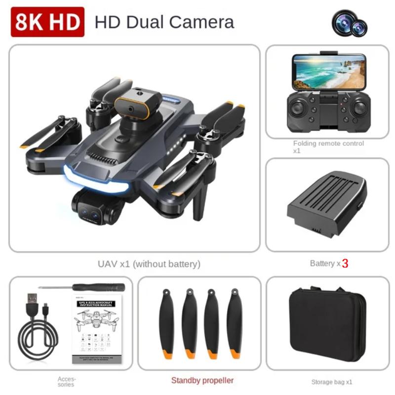 Foldable Mini Drone, Brushless Motor, Quadcopter RC Aircraft, HD Aerial Photography, Optical Flow Positioning