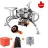 Folding Camping Gas Stove With Windproof Cover Outdoor Strong Fire  Heater Burner Portable Ultralight Picnic Hiking Gas Cooker