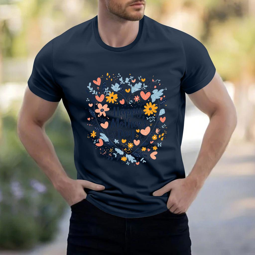 Men's Stand Collar Short Sleeve Shirt Loose Leisure Holiday Shirt Man