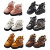 For 1/12BJD Doll Cute for 1/11 OB11 Cowhide Dolls Shoes Leather Shoes New Casual Doll Boots