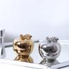 1 pcs Ceramic Statues Golden Apple Figurines for Interior room Fruit Decoration Ornaments Home Office Desktop Decor Accessories