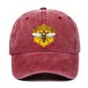 Washed Baseball Cap Printed Retro Old Peaked Cap European and American Dad Hat Men's Baseball Cap