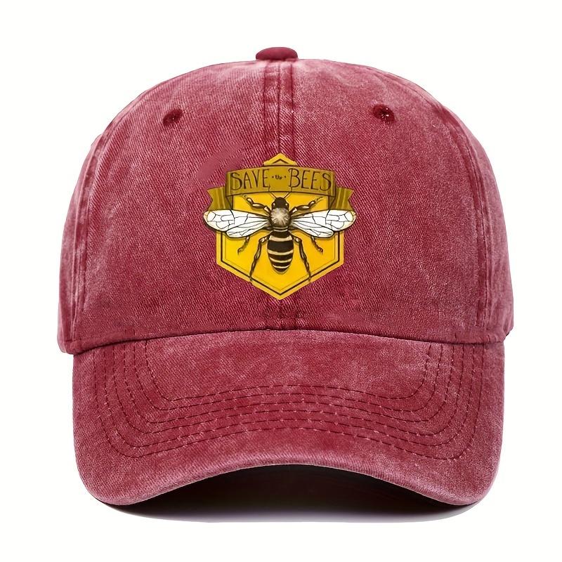 Washed Baseball Cap Printed Retro Old Peaked Cap European and American Dad Hat Men's Baseball Cap