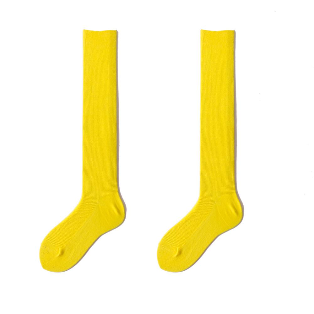 Конфетно-цветные гольфы до колена, Модные длинные носки, Носки до середины икры, Однотонные высокие носки, Влагоотводящие и дышащие