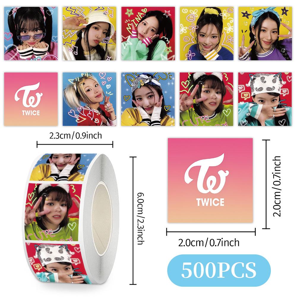 Наклейки Skzoo Idol Roll 500 шт. Клейкие этикетки для DIY Журнала Скрапбукинга Чехла Телефона Декора Polaroid Фанатов