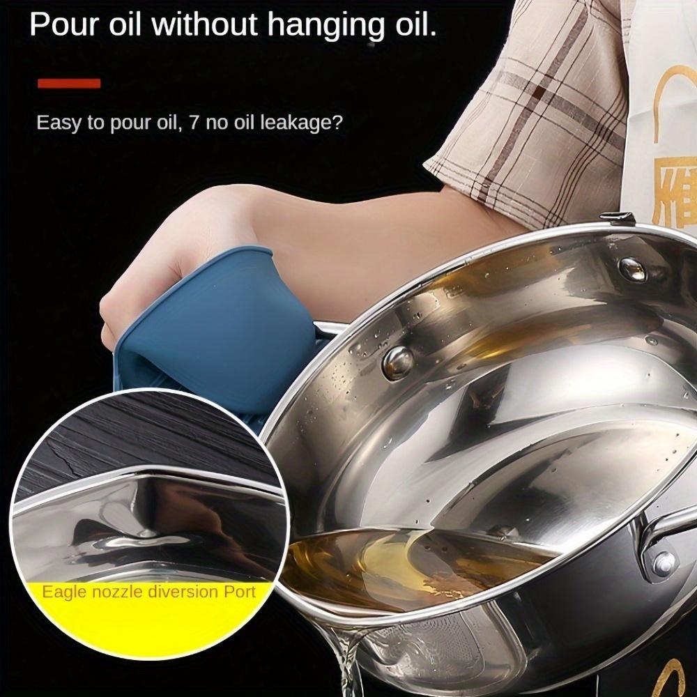 Японская глубокая сковорода с термометром и крышкой. Кухонная сковорода для жареных креветок из нержавеющей стали 304.