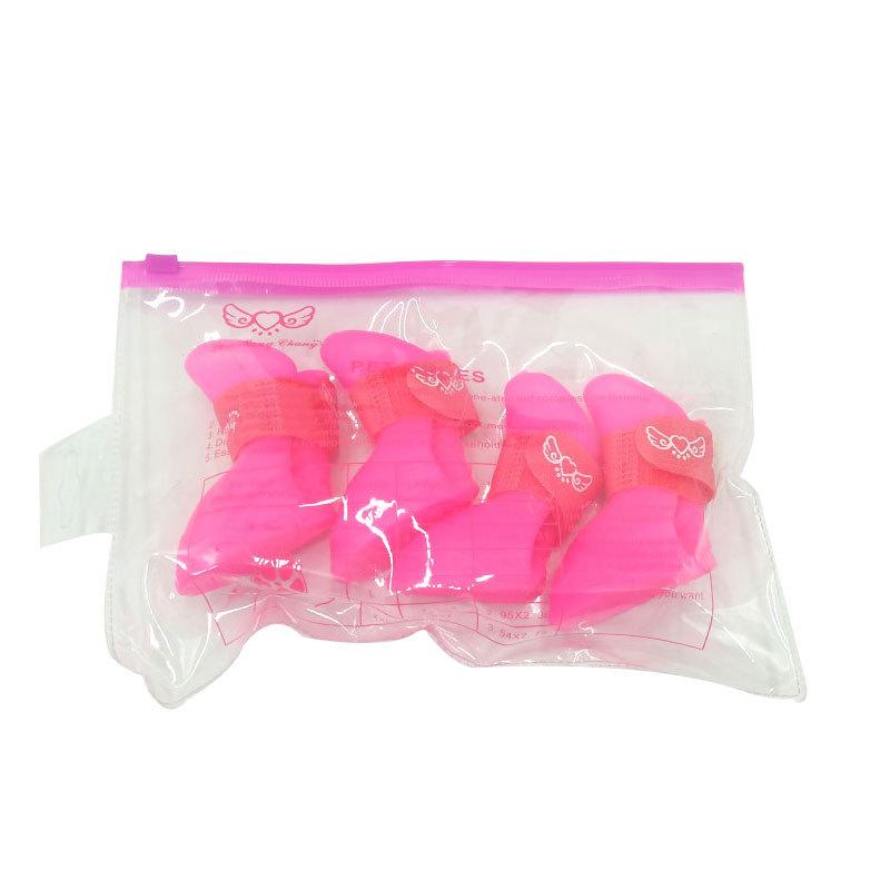 Pet Rain Boots Waterproof Non-Slip Dog Shoes Soft Sole Foot Cover Teddy Walking Shoes Silicone Cat Shoes Supplier ODM Custom