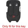 2pcs 3 Buttons Black Silicone Rubber Remote Smart Key Fob Case Cover Skin Protector Holder Jacket Compatible with GMC Acadia Terrain 2018