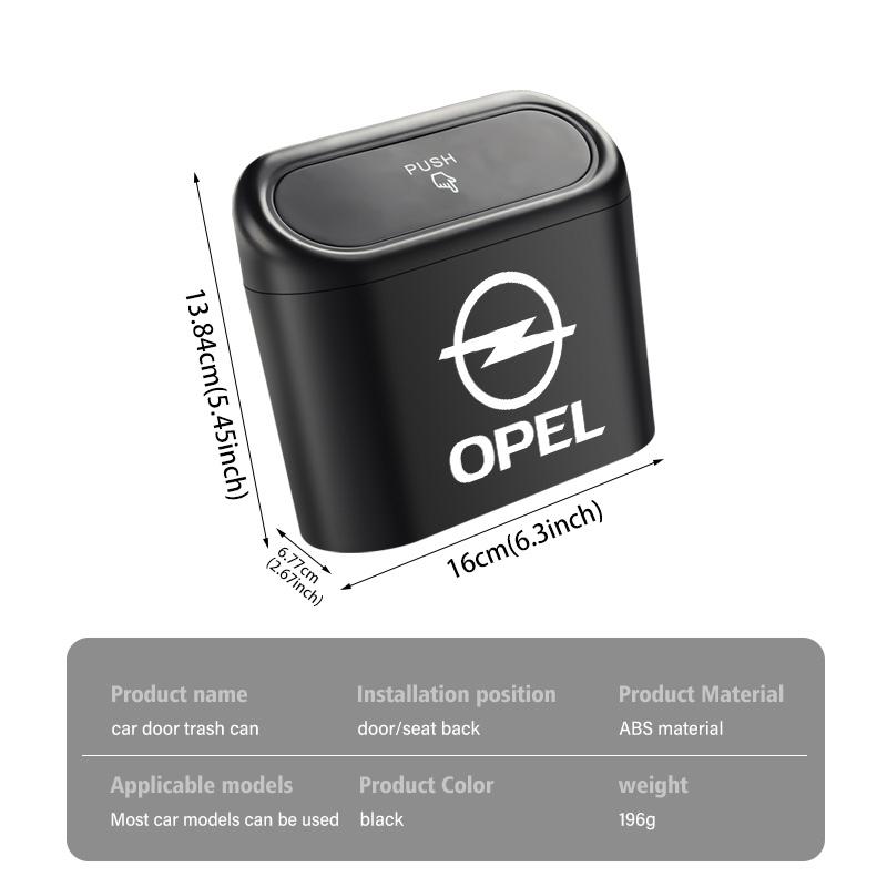 CIA1 Car Trash Bin Hanging Garbage Dust Case Storage Box Accessories For Opel Astra G H J K F Corsa D Zafira B Insignia Mokka Regal