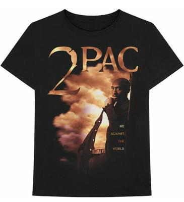 Футболка Тупак Хип-Хоп - 2пак Средний палец Молящийся Против Мира Размеры S-4XL Высококачественная Роскошь Подходит Как Мужчинам, Так и Женщинам Топ Y2k