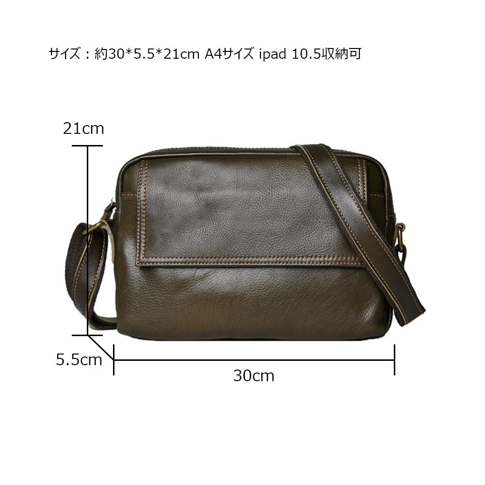 Кожаная сумка через плечо Whatna в античном стиле из натуральной дубленой коровьей кожи для мужчин, нагрудная сумка-кроссбоди, вмещает A4 и iPad (10.5cm), Наплечная сумка для