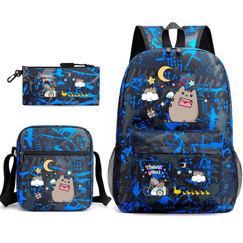Rhythm Box Children's Backpack Crossbody Bag Pencil Bag Rabub Cute Elementary School Bag Three-piece Set