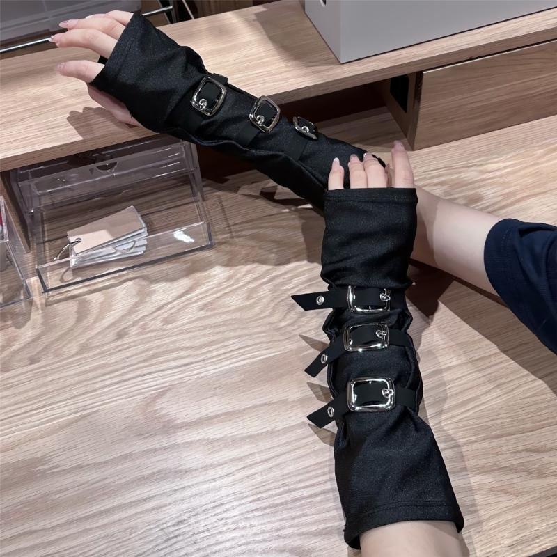 Панк нарукавники Дышащий эластичный дизайн Нарукавники Перчатки без пальцев Манжеты Рукава Для музыкального фестиваля и уличной одежды