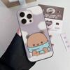 BUBU DUDU Cartoon For IPhone 17 16 15 11 12 13 14 Pro Max Plus Pro Corrugated Translucent Back Phone Cover