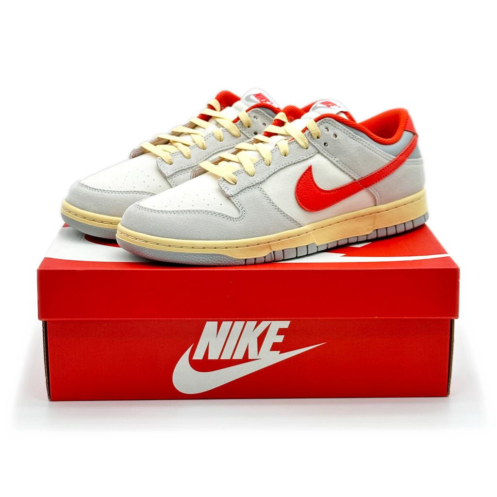 FJ5429-133 Nike Dunk Low Athletic Department Sail Светло-дымчато-серый Пикантно-красный