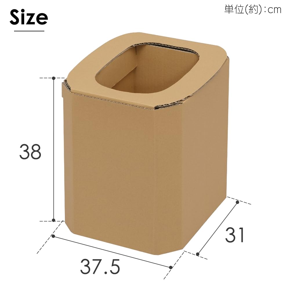 IRIS OHYAMA Простой картонный аварийный туалет для чрезвычайных ситуаций на открытом воздухе, подготовка к стихийным бедствиям, вода и стихийные бедствия, туалет, туалет, вместимость на 10 использований, кемпинг, мероприятия,