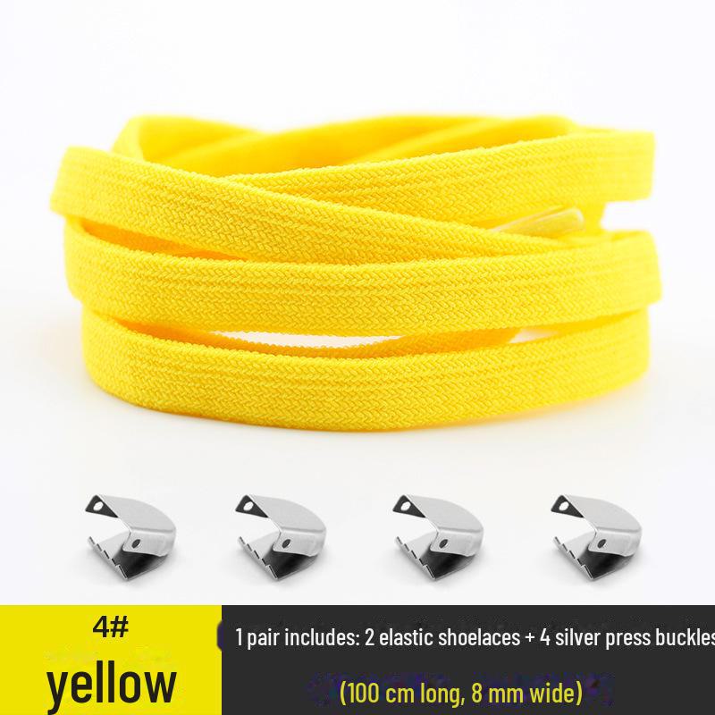 8MM Ленивые эластичные шнурки - детские, без завязывания, спандекс, двухслойные, с эластичной пряжкой