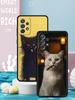 Модный Чехол для Телефона с Рисунком Котенка с Сигаретой для Samsung Galaxy A55 A35 A17 A07 A15 A13 A25 A51 A72 A73 A32 A52 A52S A41 Мягкий ТПУ