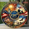 1776-2026 250-летие Америки Алюминиевый подвес на дверь, Знак с Белоголовым орлом и Фейерверком, Патриотический Декор для Крыльца, Гостиной и Вечеринки 4 июля