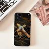 Чехол для телефона Sao Bento Benedict of Nursia для iPhone 11,12,13,14,15,16,17,Pro,Max,Plus,E,SE4,Air,Mini Черный Мягкий Чехол