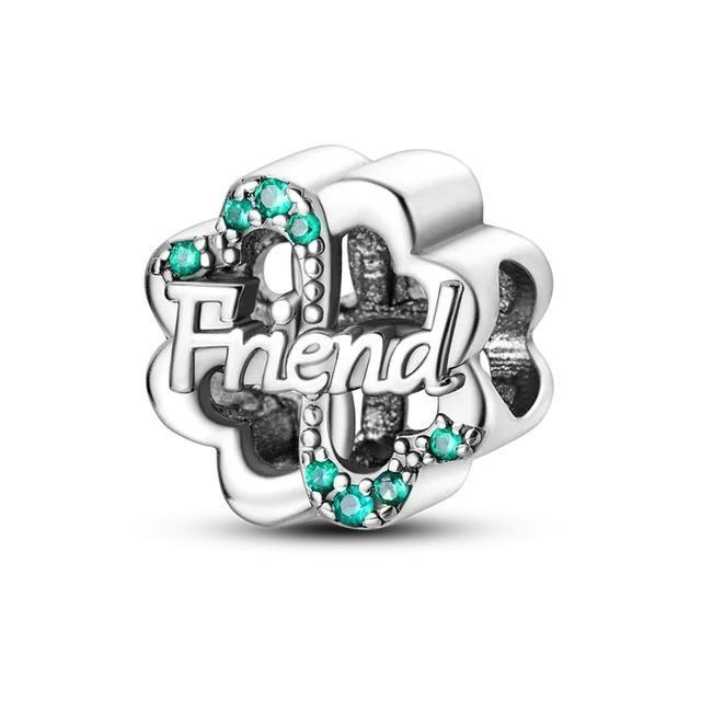 925 Sterling Silver Classic Flowers Love Beads Fit Bracelet Beads Pendant Colorful Women Jewelry DIY Gift 2024