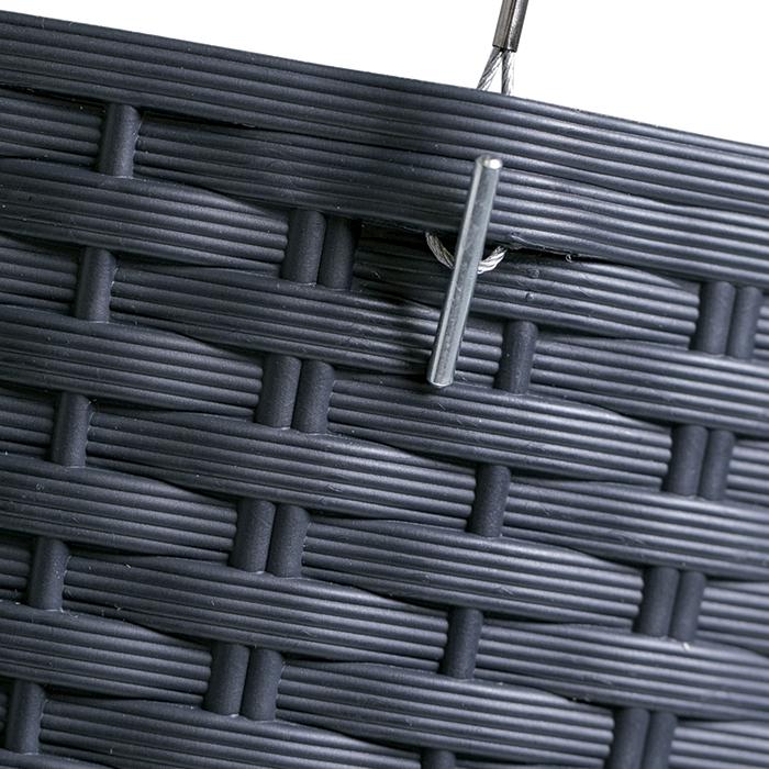 Round Hanging Flowerpot with Irrigation Insert Rattan Balcony