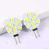 2 шт. светодиодная лампа G4 круглая прожекторная лампа 180 градусов Dc12V 5050 Smd 1 Вт 1,5 Вт 2 Вт теплый холодный белый свет замена галогенной лампы