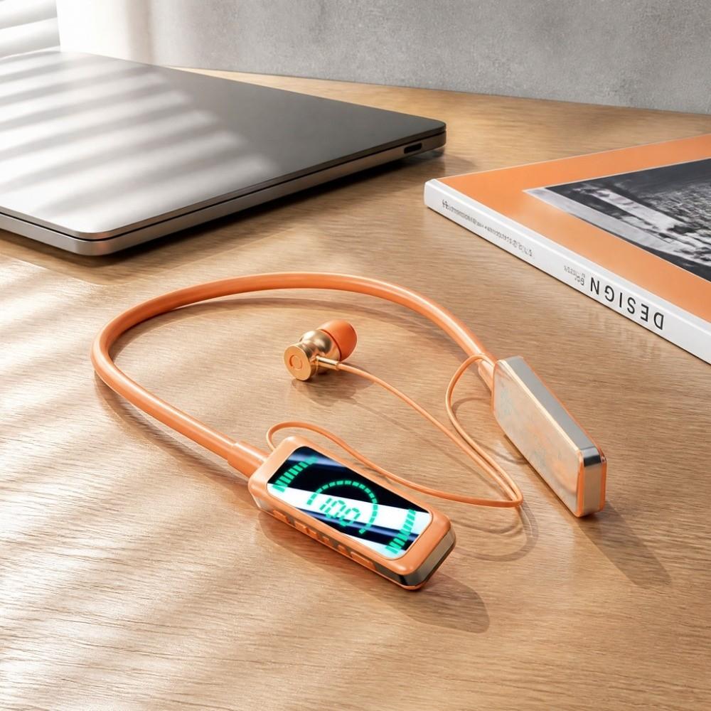 HD Screen Neckband Headphones Noise Reduction Karaoke Earphones Wireless Earphones Gamer Use