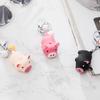 Брелок для ключей Yousheng Cartoon Pig с колокольчиками, светодиодными лампами, подвеской-брелоком со звуковыми эффектами, подарок на Новый год и день рождения