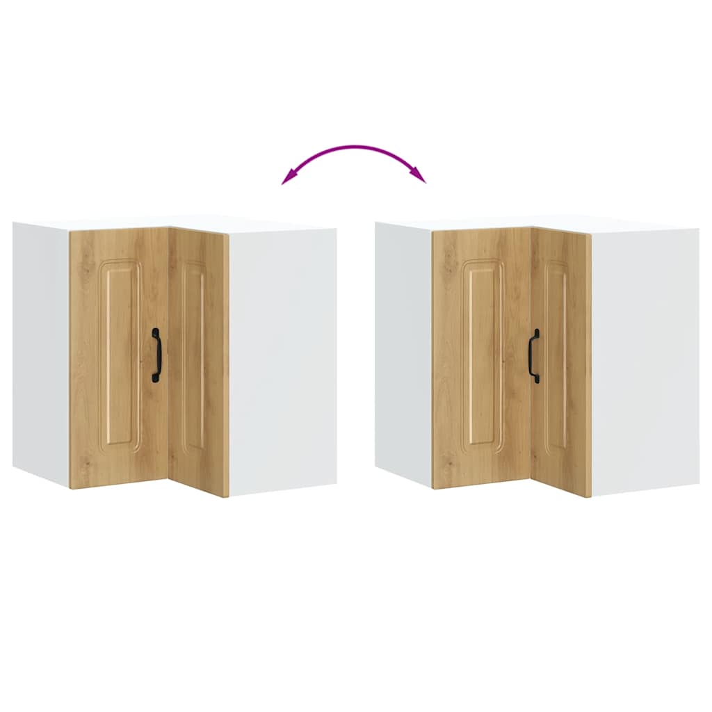 Kitchen Corner Wall Cabinet Kalmar Artisan Oak Particleboard