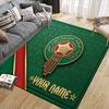 Custom Name Morocco national football team Flannel Pattern Square Carpet,Area Rug,Carpet Rug for Living Room Bedroom Sofa Playroom Decor,Non-slip Floo