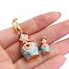 Heart Openable and Closable Keychain Vintage Clavicle Chain Matryoshka Doll Necklace  Festival Gift