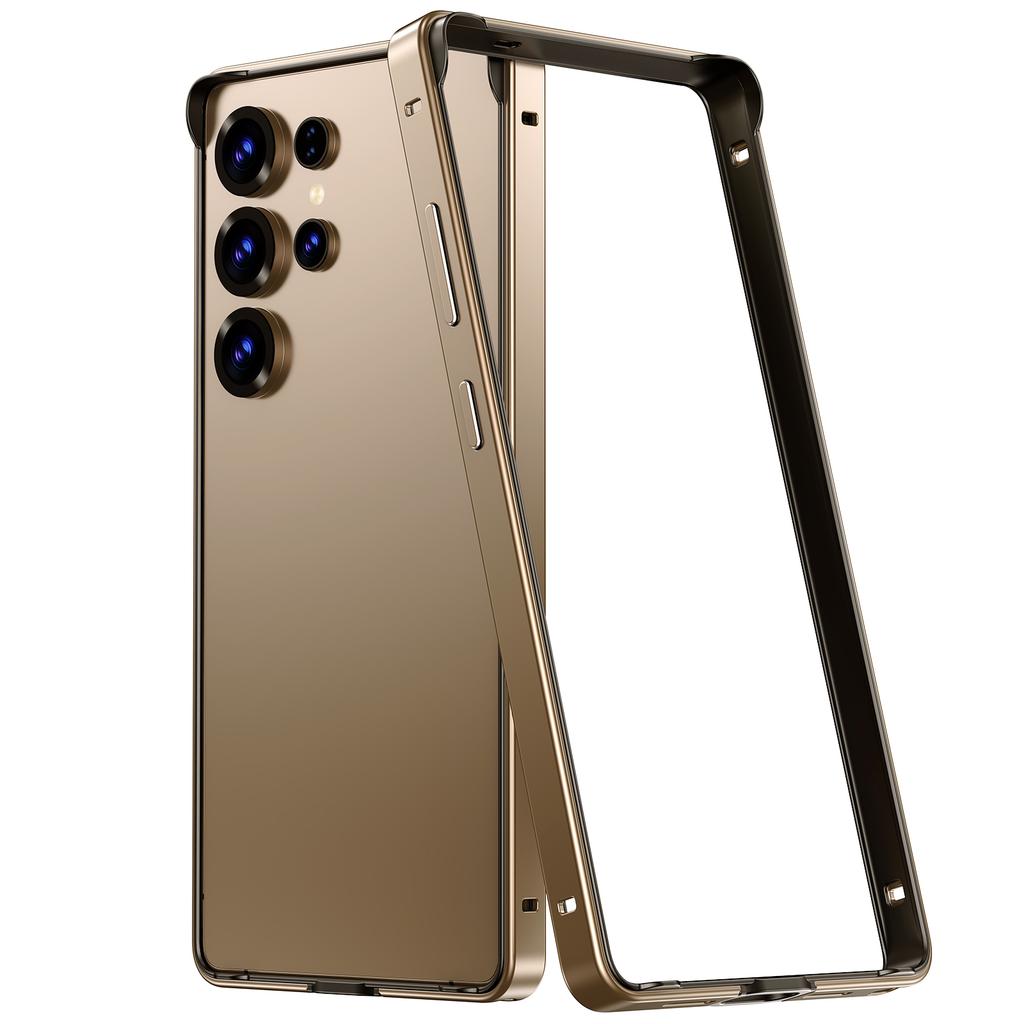 Silicone Metal Bumper Case for Samsung Galaxy S26 Ultra S25 Plus S26Ultra S25Ultra S24Ultra S26Plus S25Plus S24Plus Lock-Free Pure Frame Phone Cover