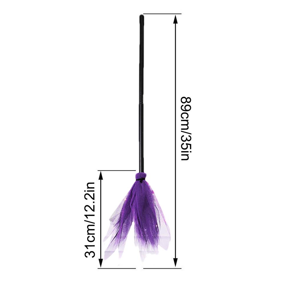 1 шт. Ведьмина метла для Хэллоуина, детская пластиковая, для косплея, летающая метла, реквизит для маскарада, косплея на Хэллоуин